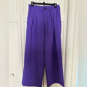 Purple Wide Leg Pants